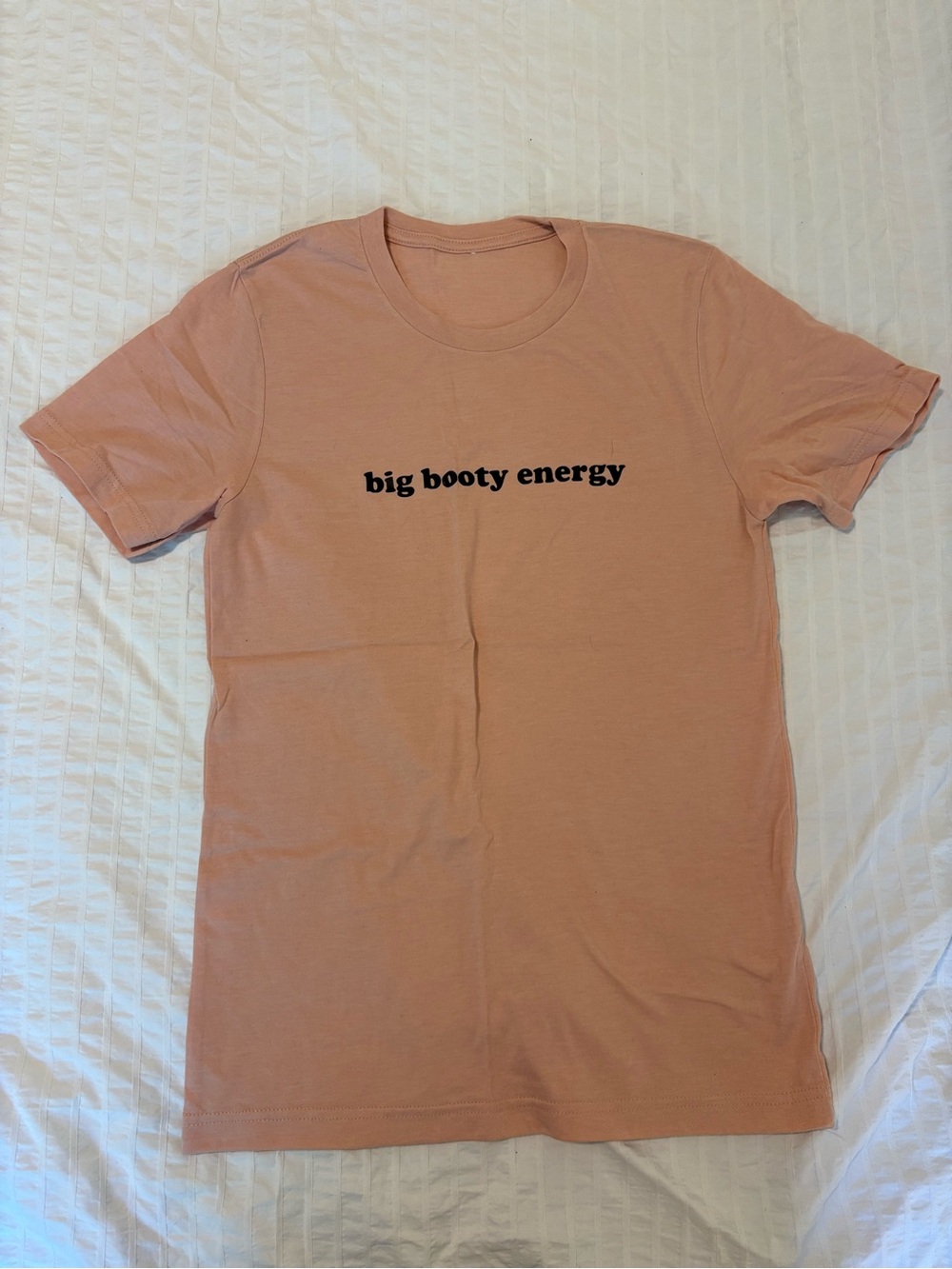 Big Booty Energy Graphic Tee - Peach Pink Women’s T-Shirt